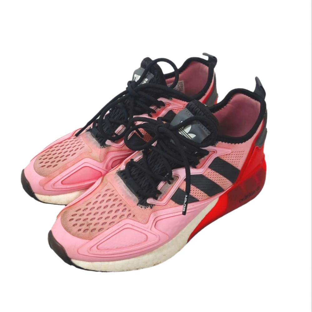 Adidas Men’s Ninja ZX 2K Boost Time In True Pink & Red Sneakers